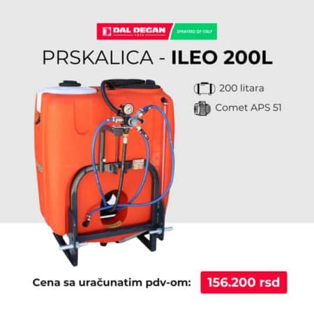 Prskalica ILEO 200 L – pumpa Comet APS 51